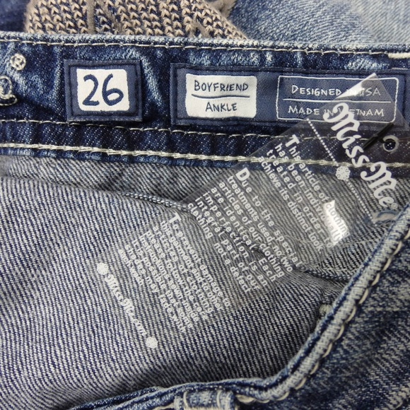 Miss Me Aztec Boyfriend Crop Ankle Denim Jeans 26 - Picture 7 of 8